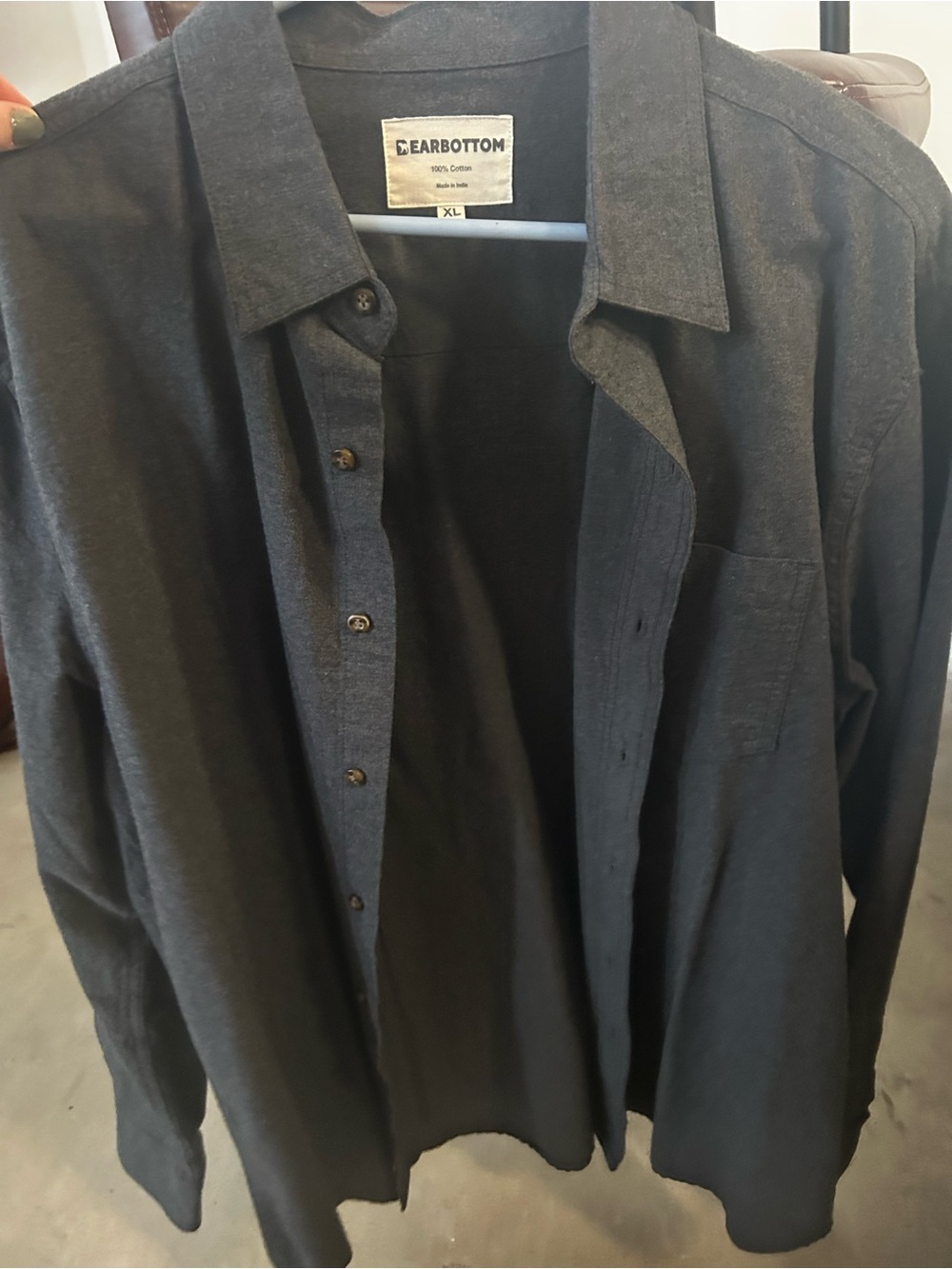 BearBottom Men's Black Long-Sleeve Shirt Jacket